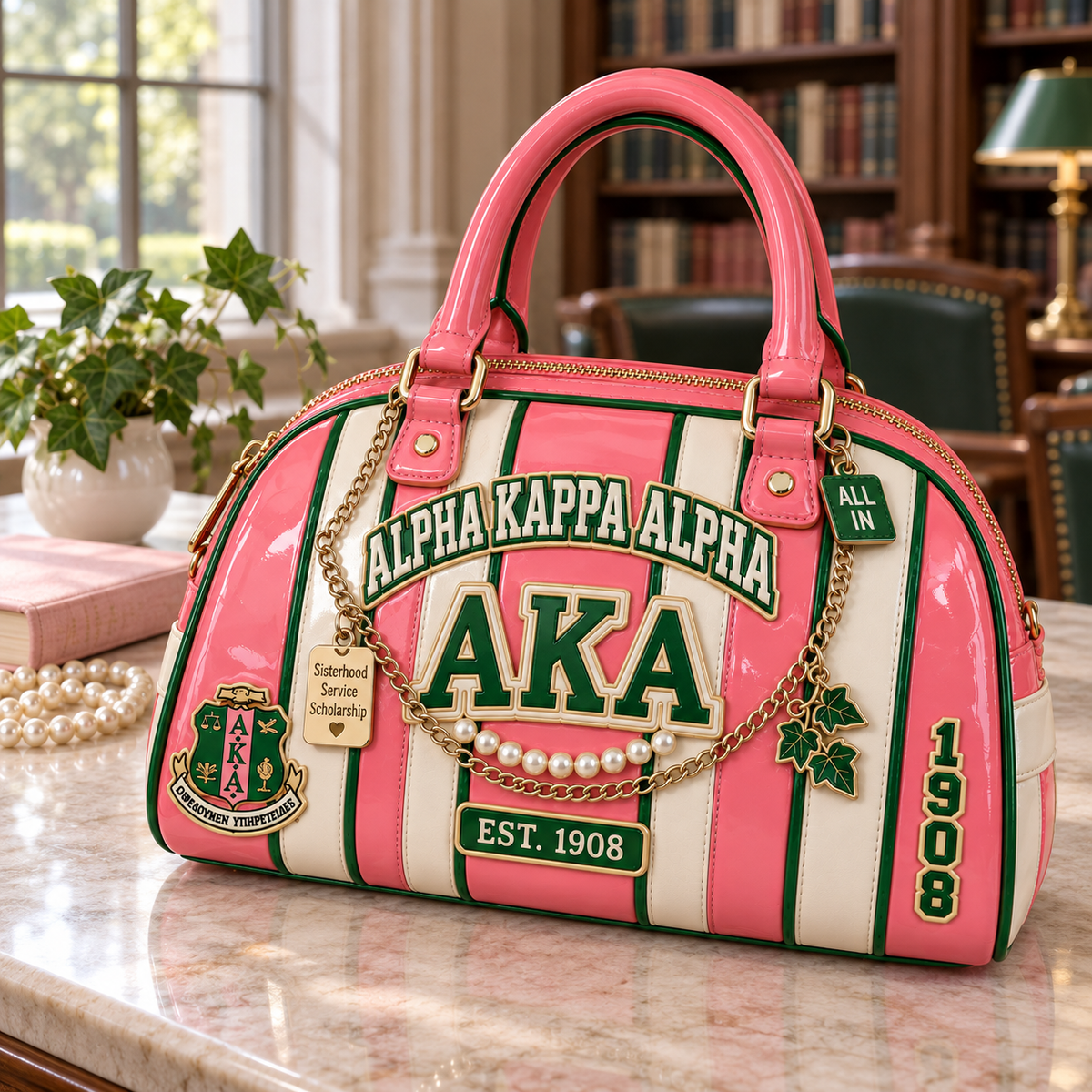 AKA Patent Leather Handbag NTKO