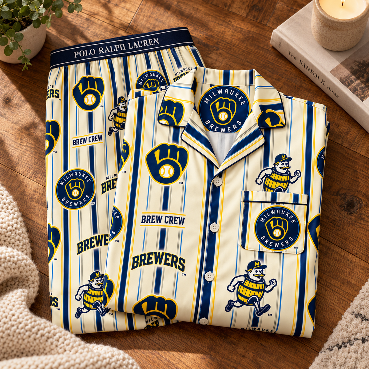Premium MLKB Women's Printed Button-Up Pajama Set HTTT