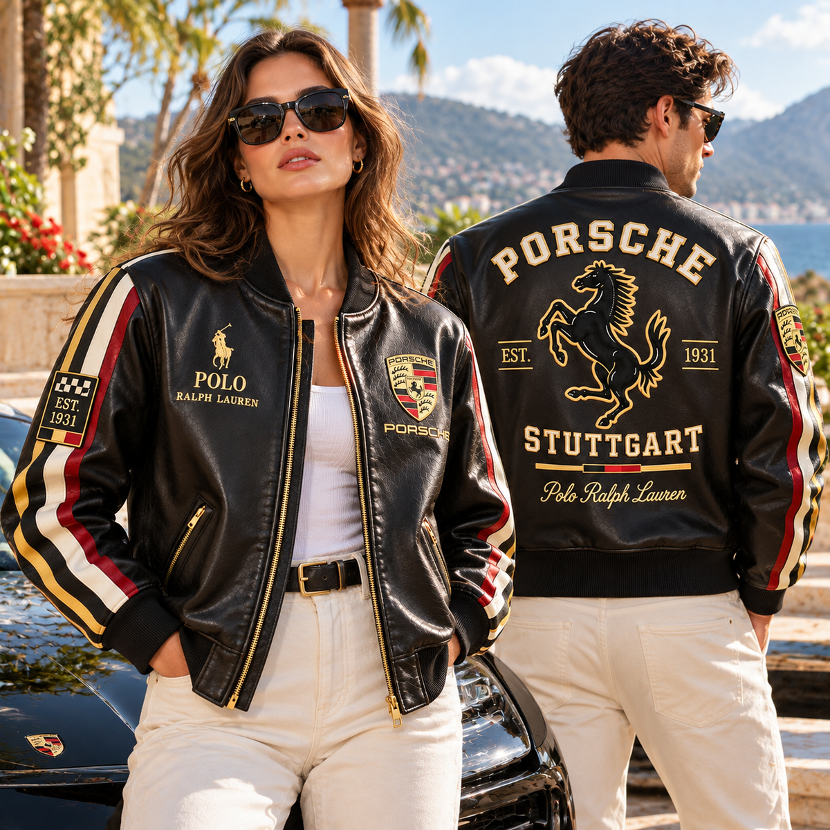 POCE PREMIUM LEATHER BOMBER JACKET NTNA