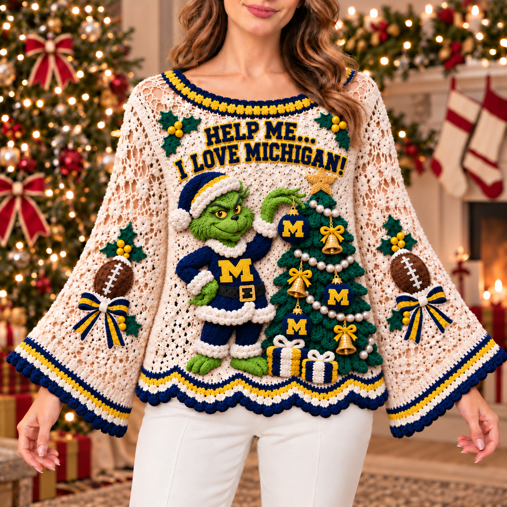 MWR Women’s Premium Christmas Bell-Sleeve Sweater TMH